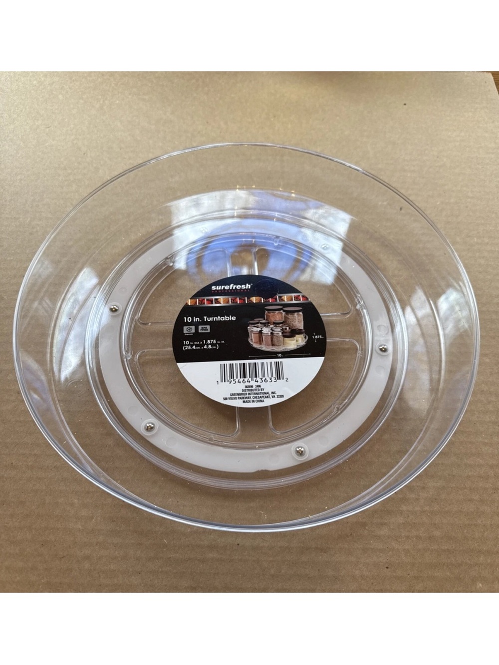 Set of 2/ Surefresh Professional 10 inch Turntable NEW light grey1